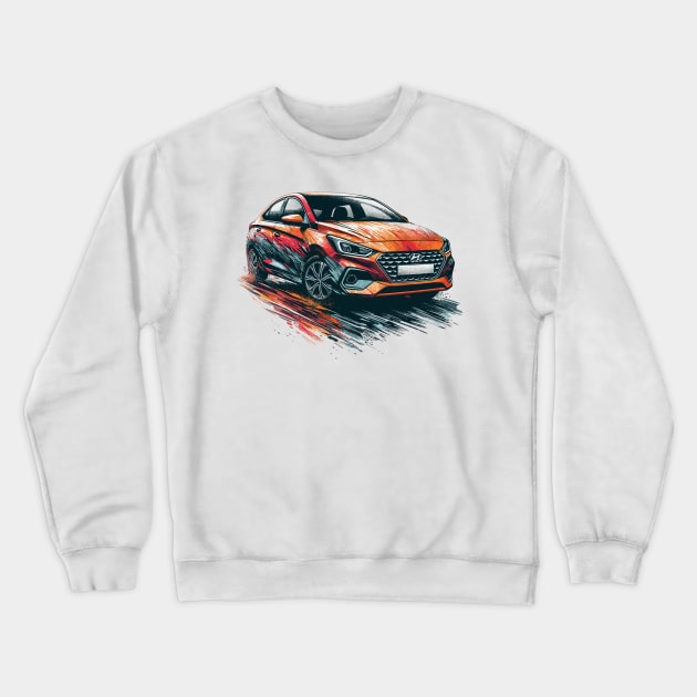 Hyundai Accent Crewneck Sweatshirt by Vehicles-Art